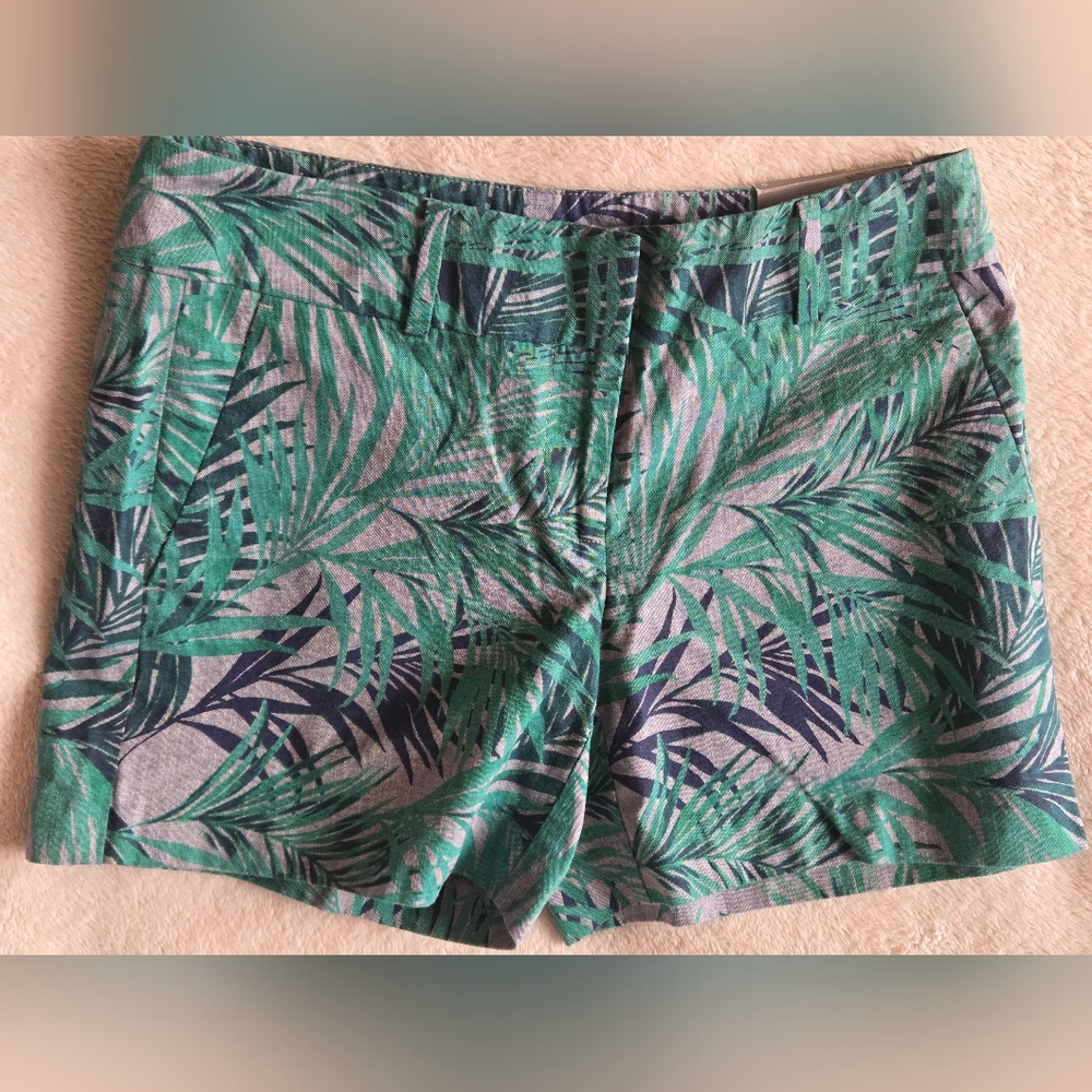 Ann Taylor Factory Signature Palm Print Shorts Size 0 NWT 5" Inseam Tropical